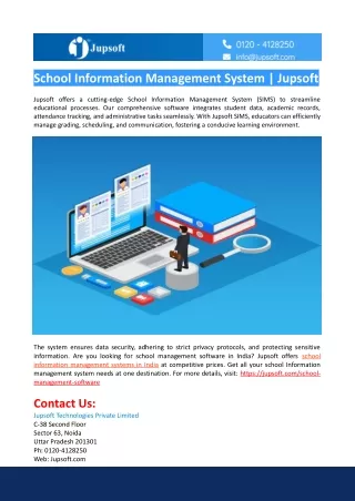 School Information Management System-Jupsoft