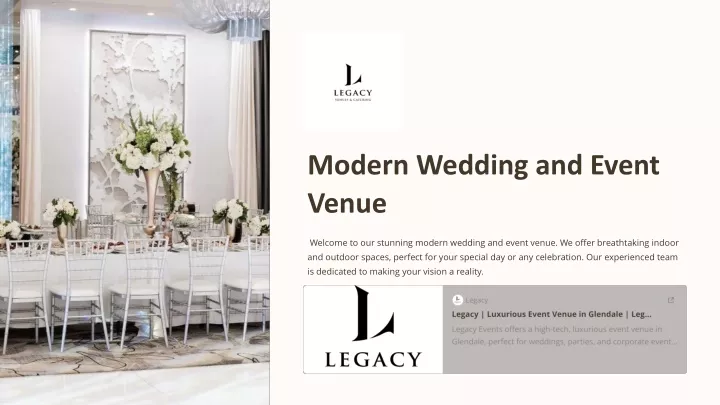 modern wedding and event venue