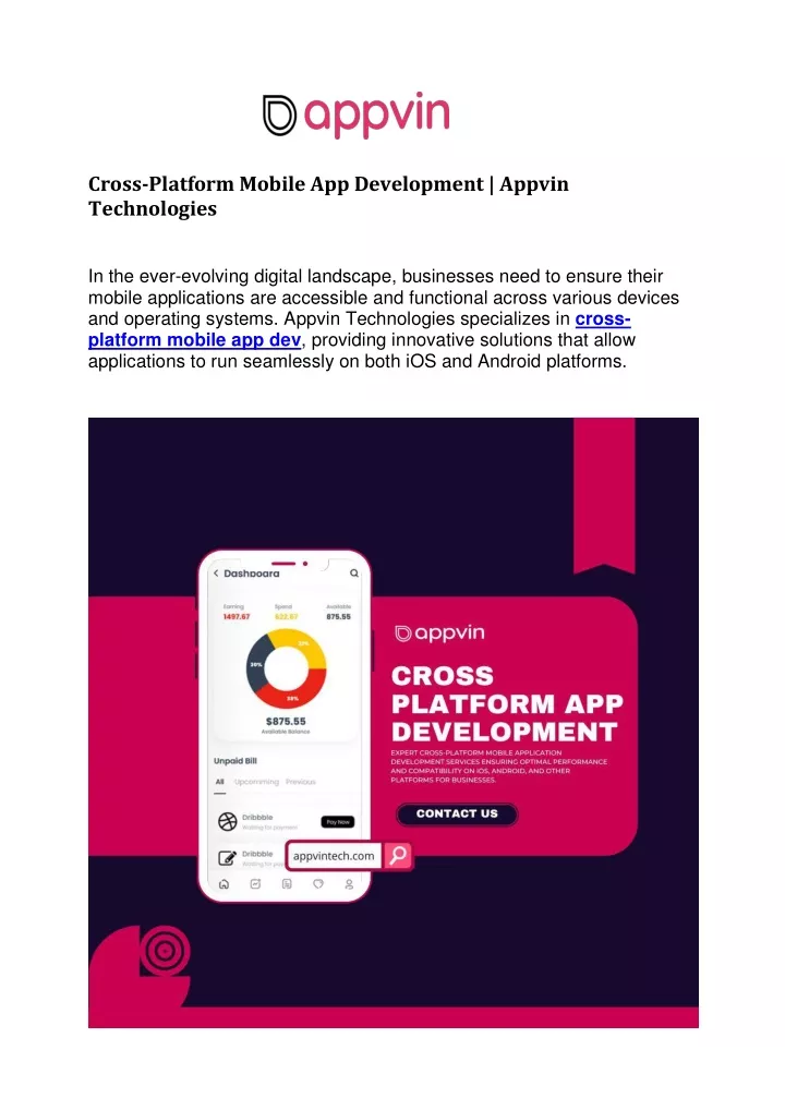 cross platform mobile app development appvin