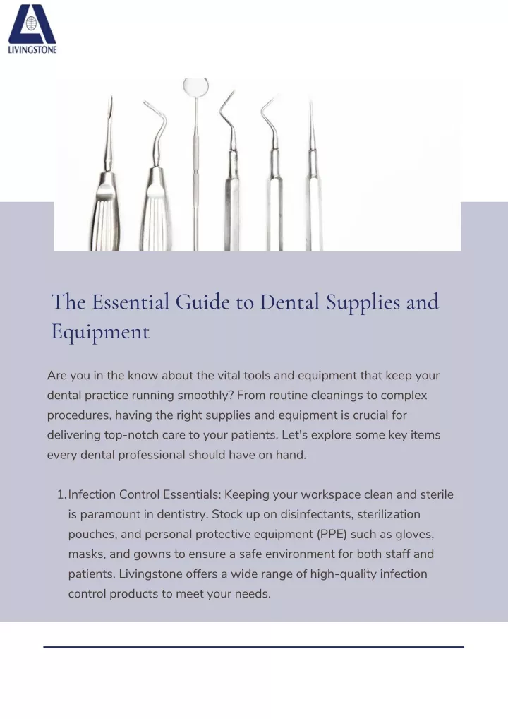 the essential guide to dental supplies