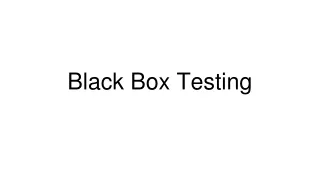 Black Box Testing