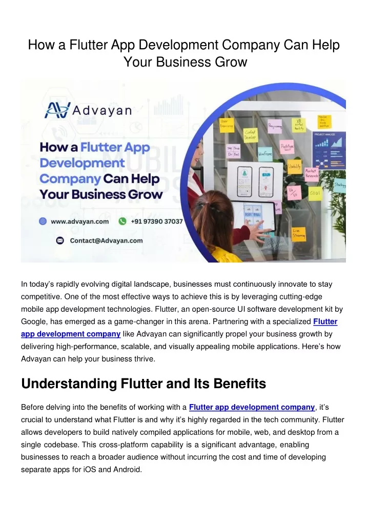 how a flutter app development company can help