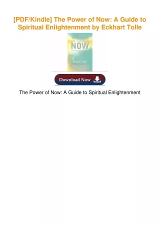 [download]_p.d.f))^ The Power of Now: A Guide to Spiritual
