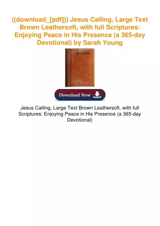 Download Ebook free online Jesus Calling, Large Text Brown