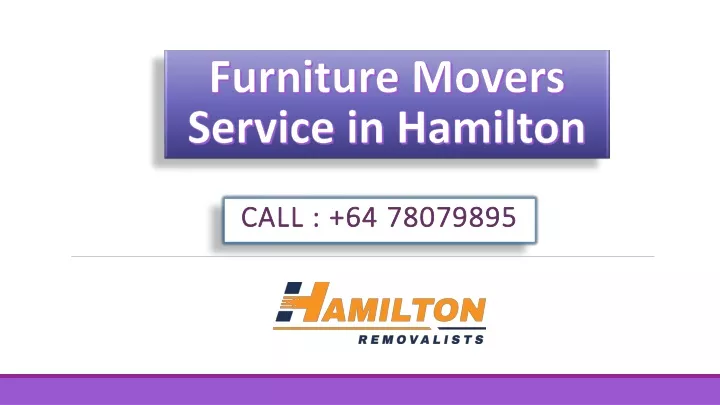 furniture movers service in hamilton