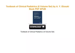 Textbook of Clinical Pediatrics (6 Volume Set) by A. Y. Elzouki Book PDF EPUB