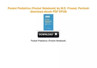Pocket Pediatrics (Pocket Notebook) by M.D. Prasad, Paritosh download ebook PDF EPUB