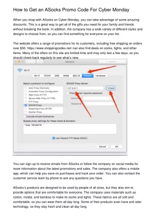 How to Get an ASocks Promo Code For Cyber Monday