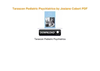 Tarascon Pediatric Psychiatrica by Josiane Cobert PDF