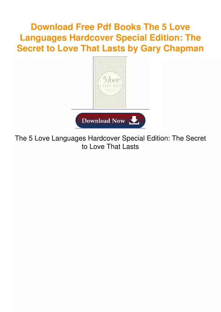 PPT - (Unlimited Ebook) The 5 Love Languages Hardcover Special Edition ...