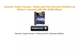 Vaccines: Expert Consult - Online and Print (Vaccines (Plotkin)) by Walter A. Orenstein