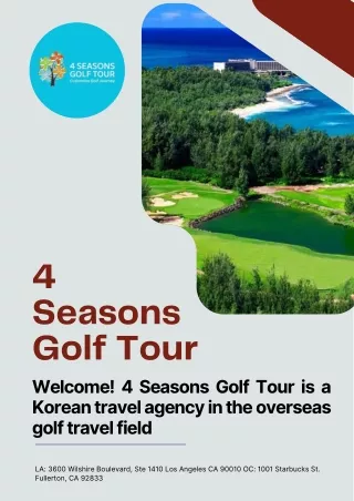 Overseas Golf Tour & Trip USA  4 Seasons Golf Tour__