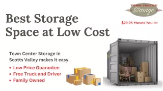 Best Storage Space at Low Cost in Scotts Valley