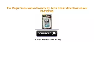 The Kaiju Preservation Society by John Scalzi download ebook PDF EPUB