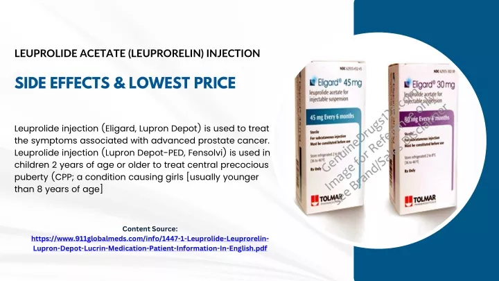 leuprolide acetate leuprorelin injection