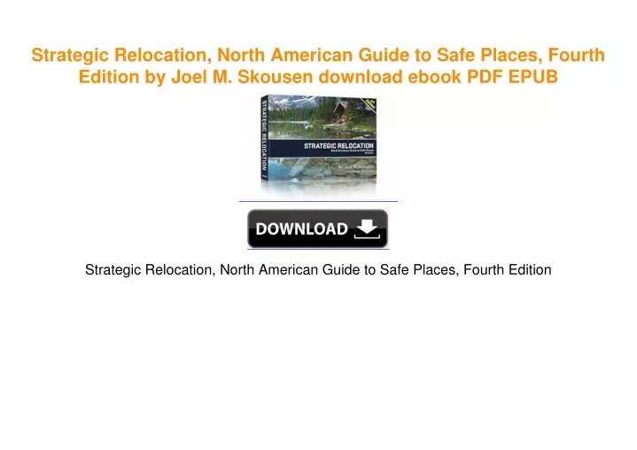 PPT - Strategic Relocation, North American Guide to Safe Places, Fourth ...