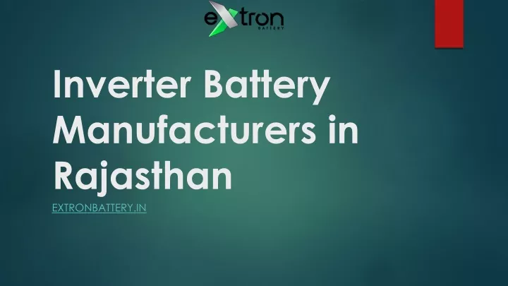 inverter battery m anufacturers in rajasthan