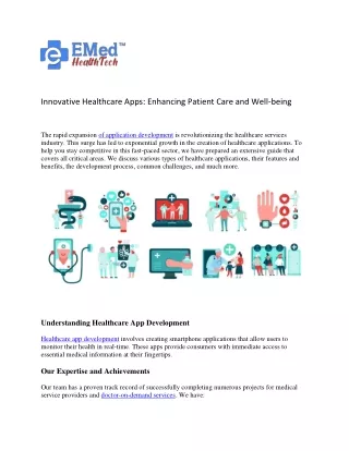 Innovative Healthcare Apps Enhancing Patient Care and Well-being