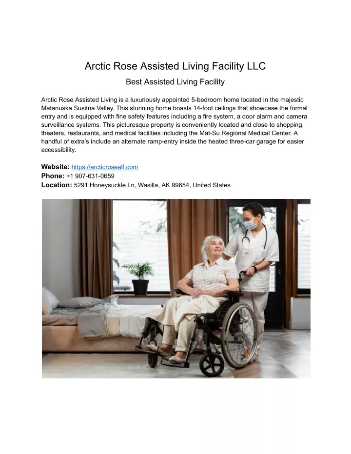 arctic rose assisted living facility llc