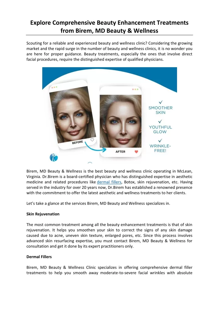 PPT - Explore Comprehensive Beauty Enhancement Treatments from Birem 