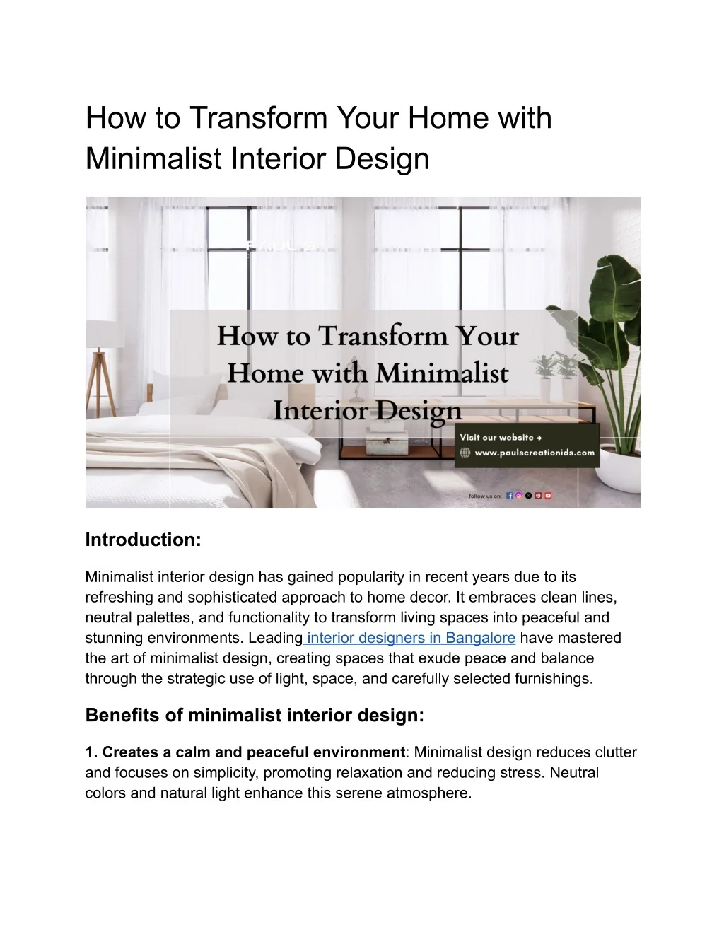 PPT - How to Transform Your Home with Minimalist Interior Design ...