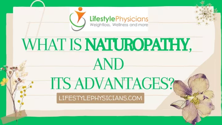 what is naturopathy and its advantages