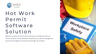 Hot Work Permit Software Solution