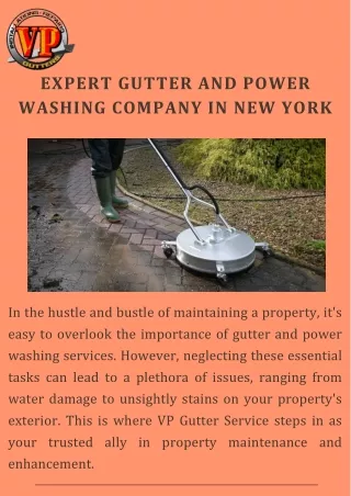 Expert Gutter and Power Washing Company in New York