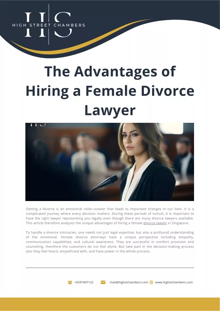 PPT - The Advantages Of Hiring A Female Divorce Lawyer PowerPoint ...