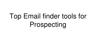Top Email finder tools for Prospecting