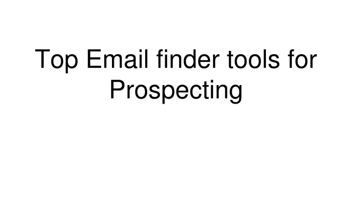 top email finder tools for prospecting