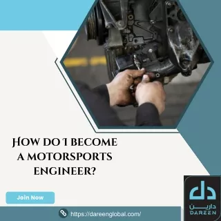 How do I become a motorsports engineer