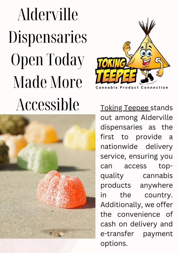 alderville dispensaries open today made more