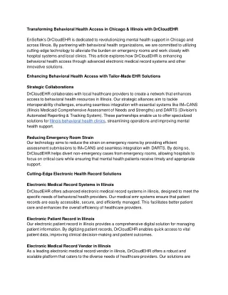 transforming behavioral health access in chicago