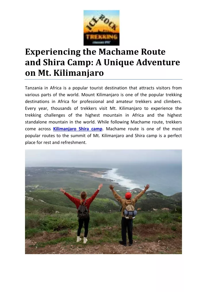 experiencing the machame route and shira camp