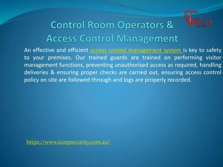 control room operators access control management