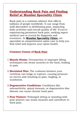 Understanding Back Pain and Finding Relief at Mumbai Speciality Clinic (1)