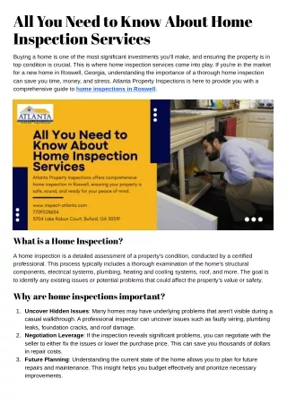 All You Need to Know About Home Inspection Services