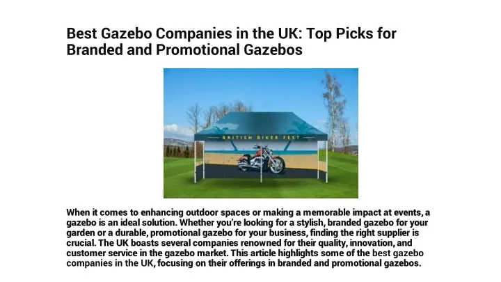 best gazebo companies in the uk top picks for branded and promotional gazebos