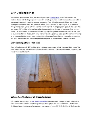 grp decking strips