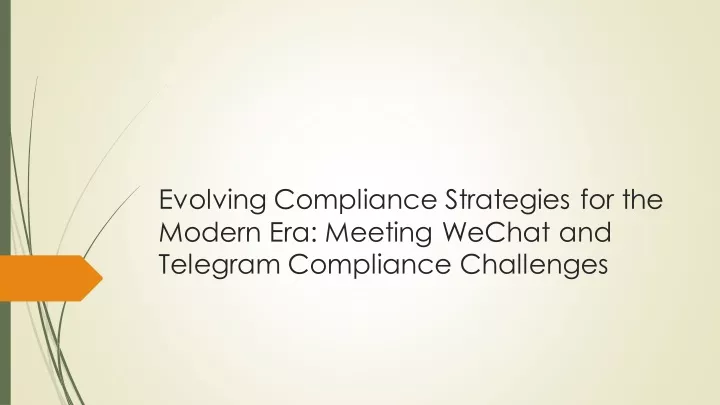 evolving compliance strategies for the modern