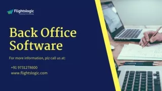 Tour Operator Back Office Software