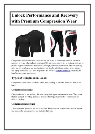 unlock performance and recovery with premium