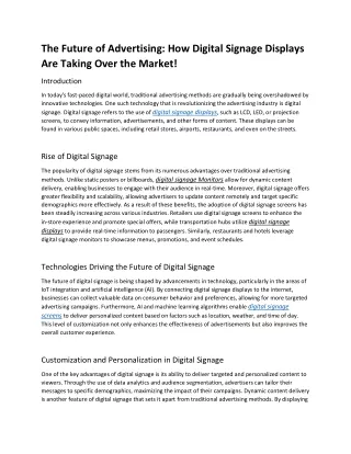 digital signage