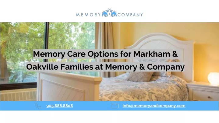 memory care options for markham oakville families