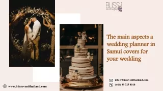 The main aspects a wedding planner in Samui covers for your wedding