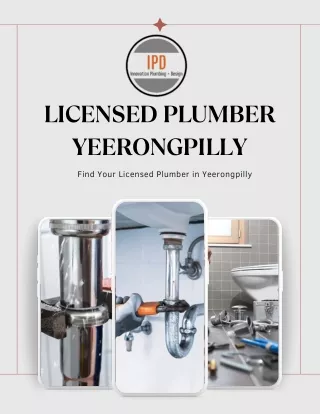 LICENSED PLUMBER YEERONGPILLY