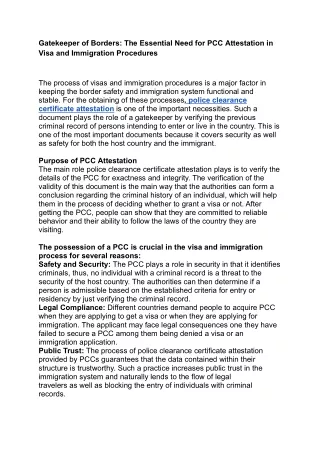 Gatekeeper of Borders- The Essential Need for PCC Attestation in Visa and Immigration Procedures- S- 18-05-2024-Blog Con