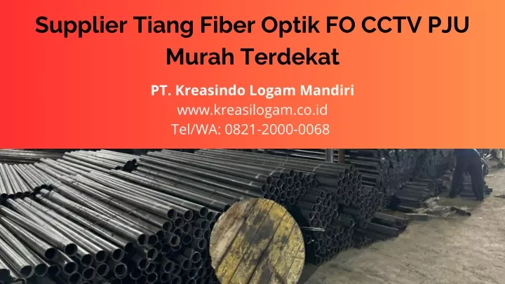 supplier tiang fiber optik fo cctv pju murah