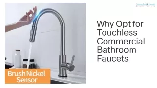 Why Opt for Touchless Commercial Bathroom Faucets
